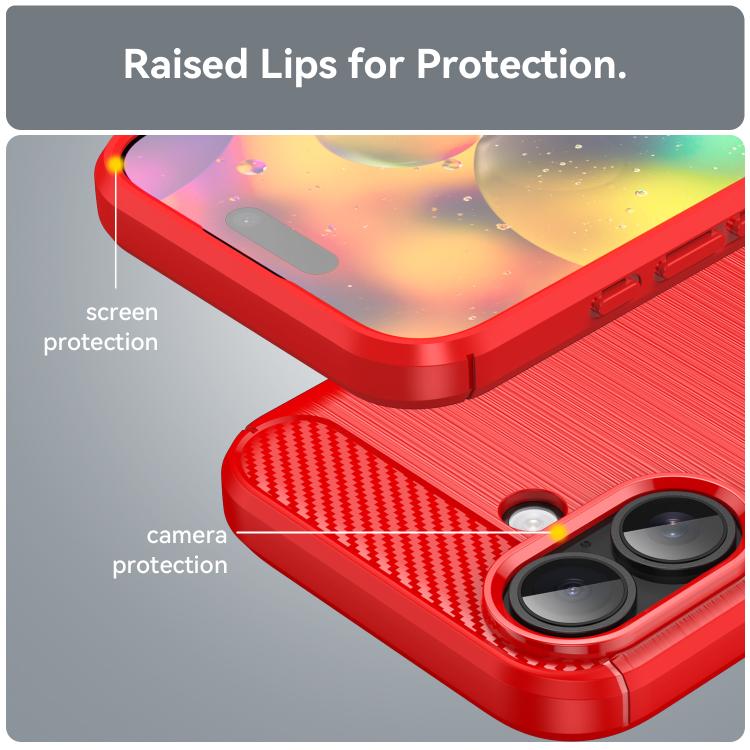 For iPhone 17 WANLONFENG Brushed Texture Shockproof TPU Phone Case with Screen Film