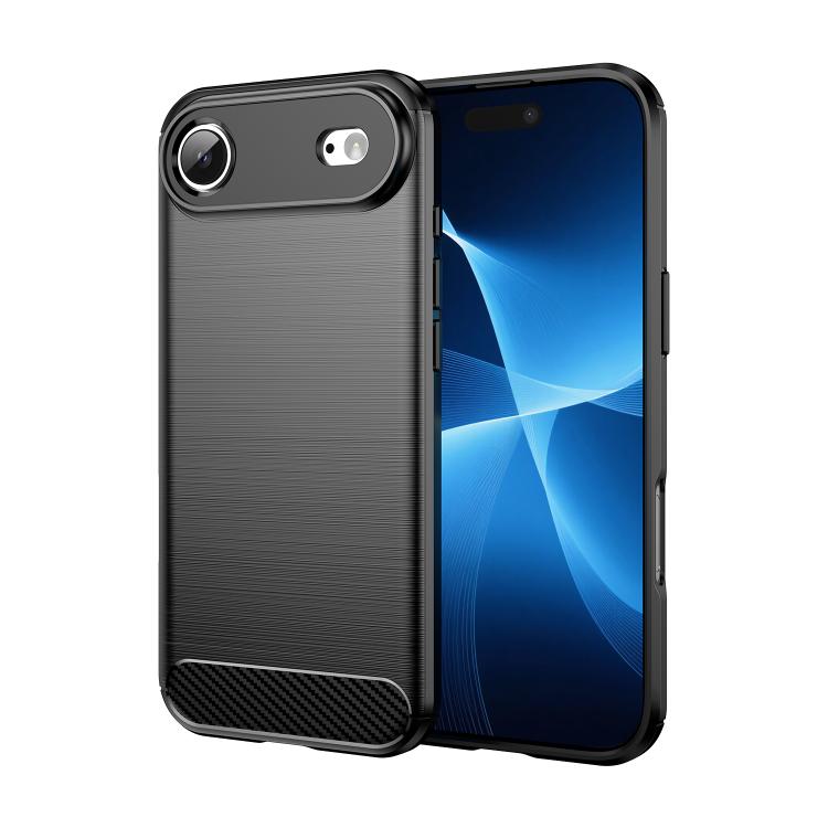 For iPhone Air WANLONFENG Brushed Texture Shockproof TPU Phone Case with Screen Film