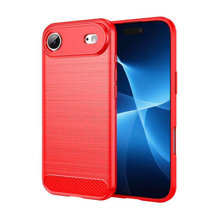 For iPhone Air WANLONFENG Brushed Texture Shockproof TPU Phone Case with Screen Film