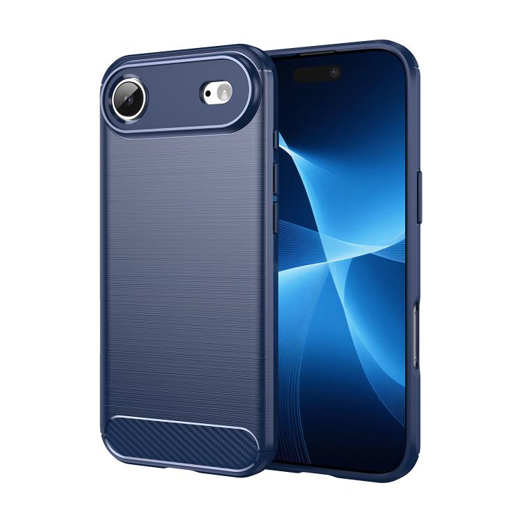 For iPhone Air WANLONFENG Brushed Texture Shockproof TPU Phone Case with Screen Film