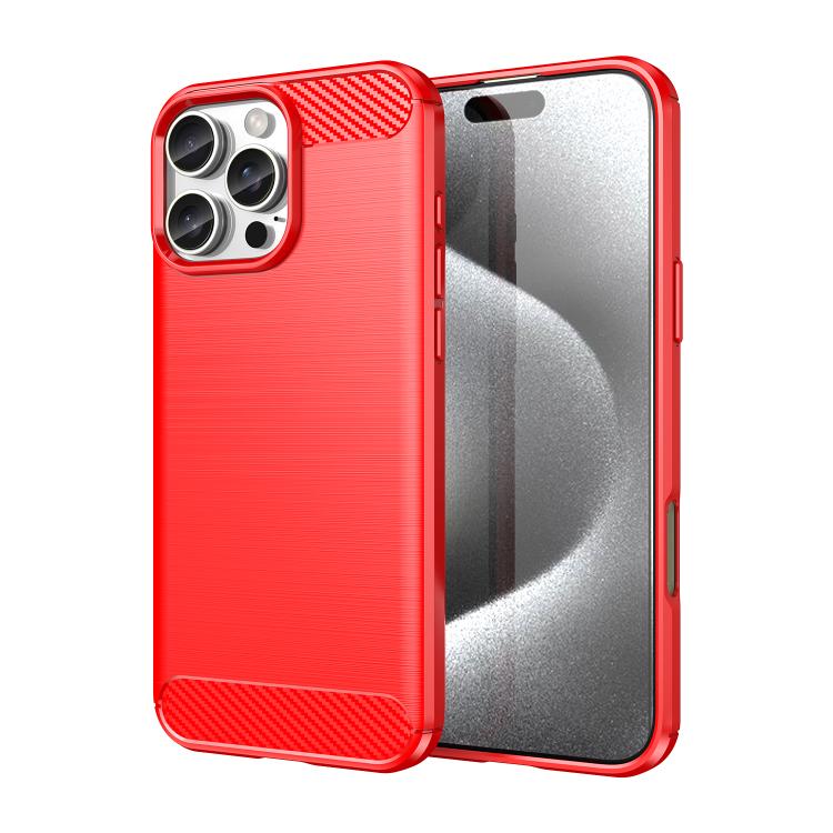 For iPhone 16 Pro Max WANLONFENG Brushed Texture Shockproof TPU Phone Case with Screen Film
