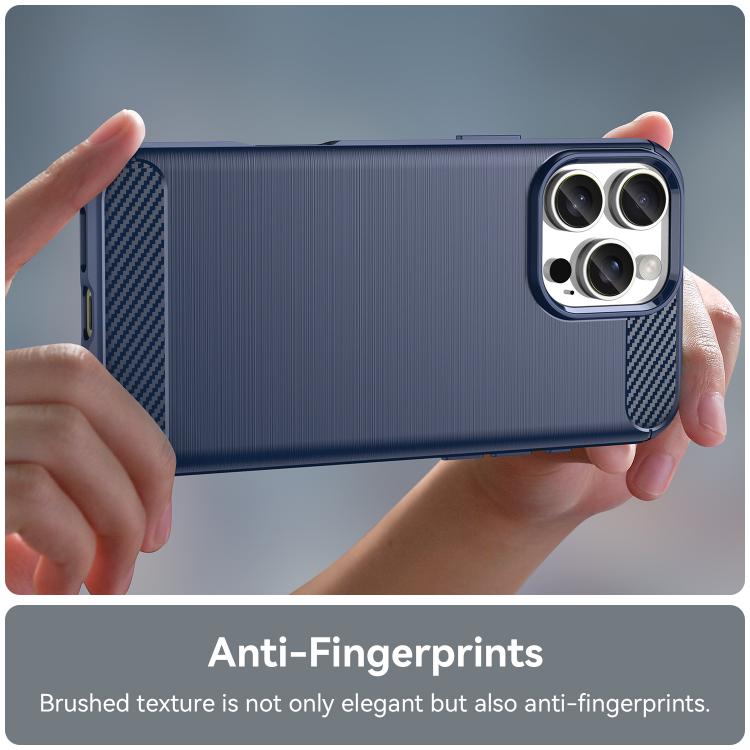 For iPhone 16 Pro WANLONFENG Brushed Texture Shockproof TPU Phone Case with Screen Film