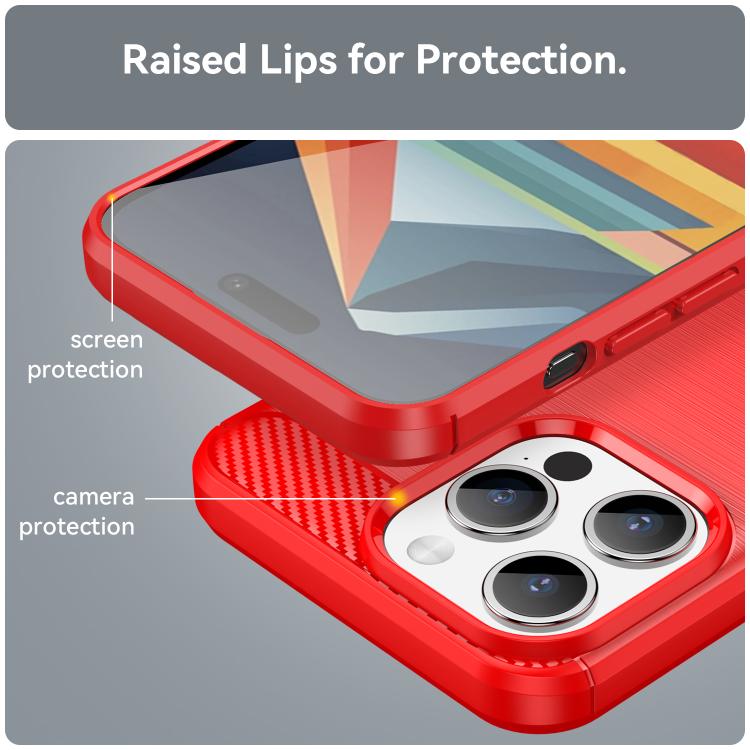 For iPhone 15 Pro WANLONFENG Brushed Texture Shockproof TPU Phone Case with Screen Film