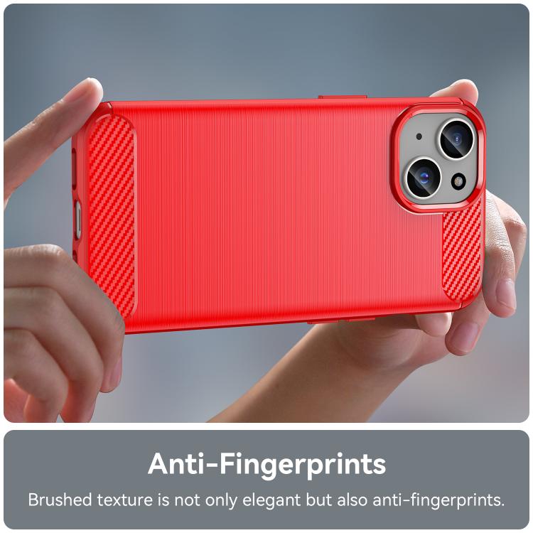 For iPhone 15 WANLONFENG Brushed Texture Shockproof TPU Phone Case with Screen Film