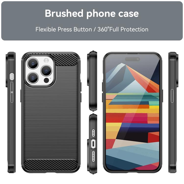 For iPhone 13 Pro Max WANLONFENG Brushed Texture Shockproof TPU Phone Case with Screen Film
