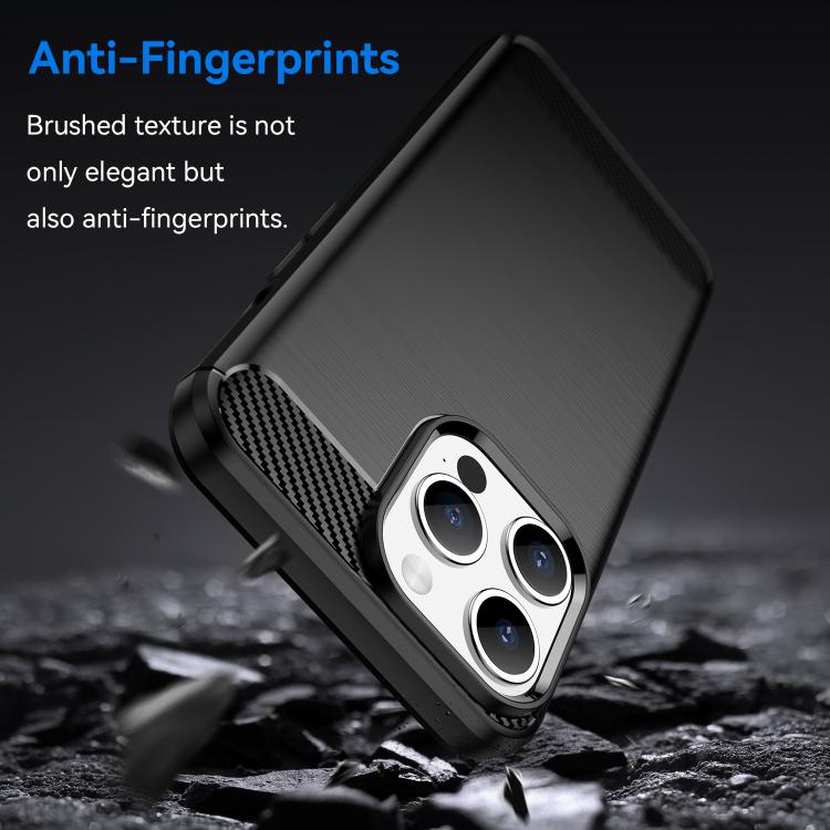 For iPhone 13 Pro Max WANLONFENG Brushed Texture Shockproof TPU Phone Case with Screen Film