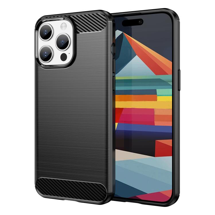 For iPhone 13 Pro WANLONFENG Brushed Texture Shockproof TPU Phone Case with Screen Film