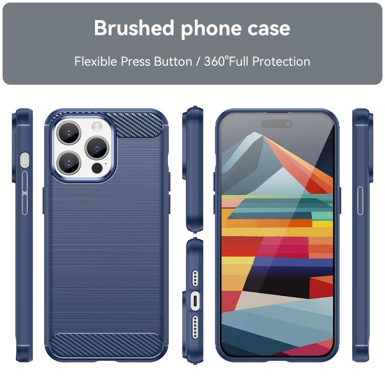 For iPhone 13 Pro WANLONFENG Brushed Texture Shockproof TPU Phone Case with Screen Film