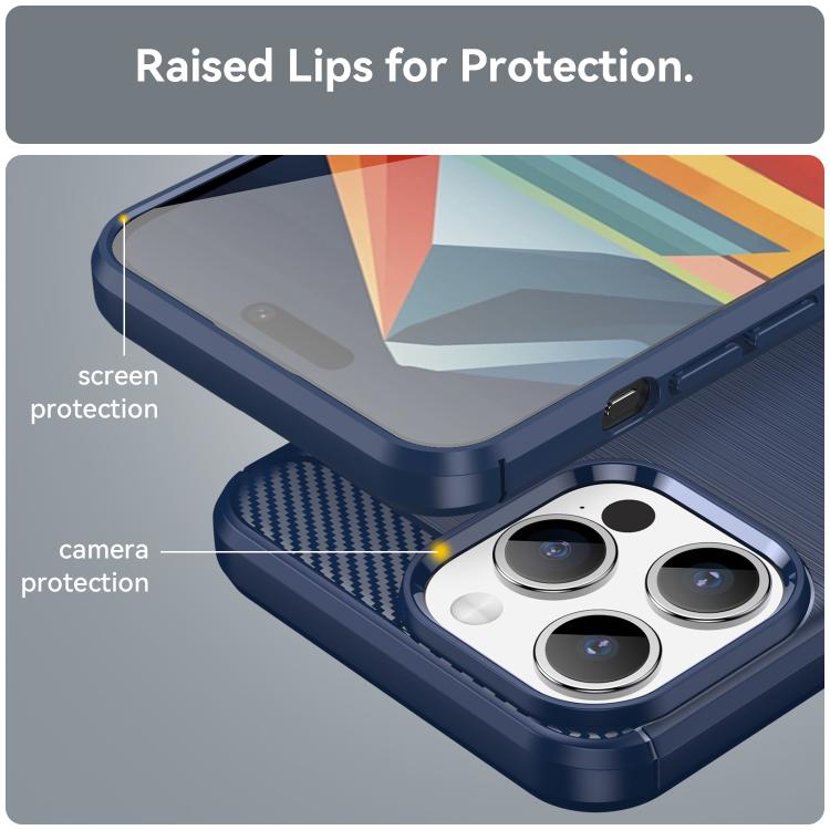 For iPhone 13 Pro WANLONFENG Brushed Texture Shockproof TPU Phone Case with Screen Film