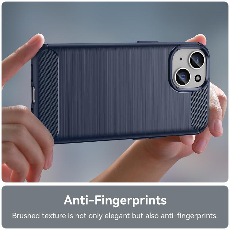 For iPhone 13 WANLONFENG Brushed Texture Shockproof TPU Phone Case with Screen Film