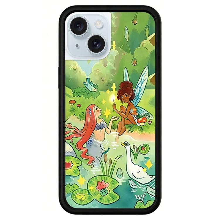 For iPhone 15 Plus WildFlow Fairy Tales Series Pattern Phone Case