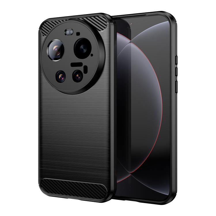 For Xiaomi 17 Ultra WANLONFENG Brushed Texture Shockproof TPU Phone Case with Screen Film
