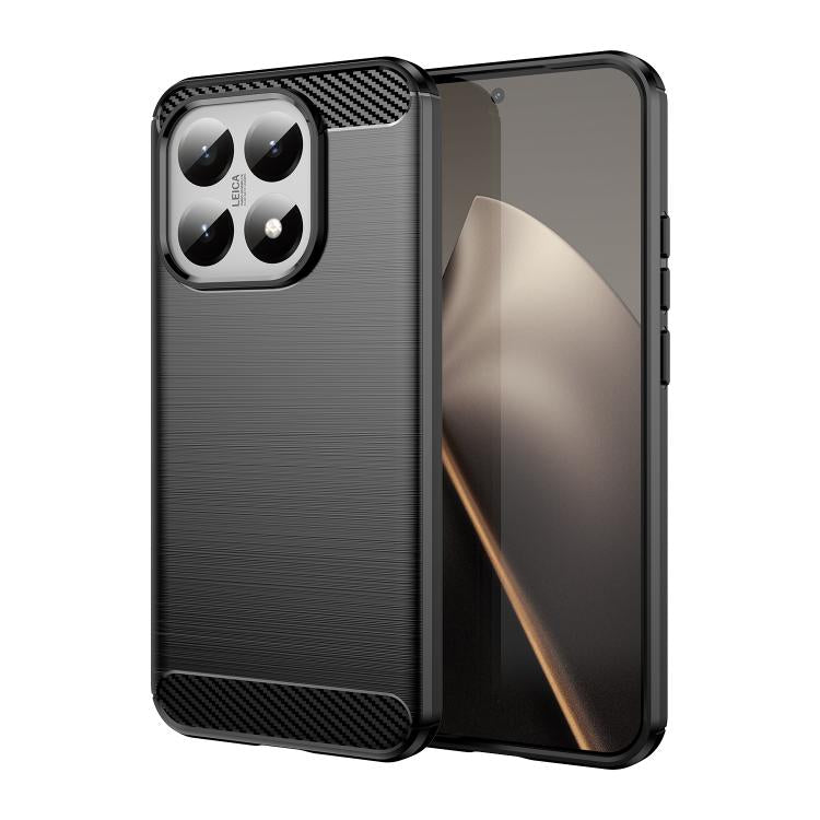 For Xiaomi 15T 5G WANLONFENG Brushed Texture Shockproof TPU Phone Case with Screen Film