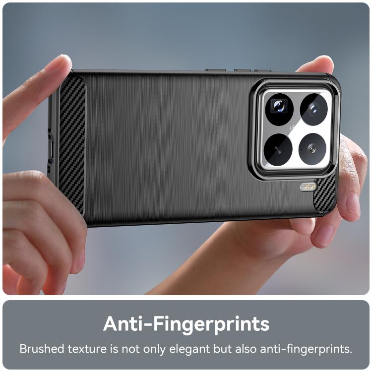 For Xiaomi 15 Pro WANLONFENG Brushed Texture Shockproof TPU Phone Case with Screen Film