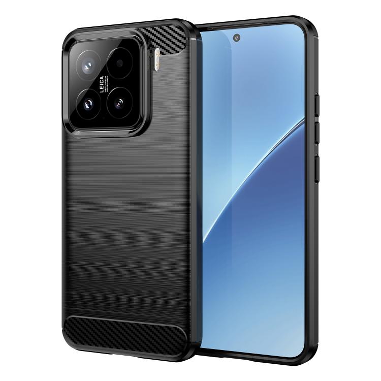 For Xiaomi 15 WANLONFENG Brushed Texture Shockproof TPU Phone Case with Screen Film