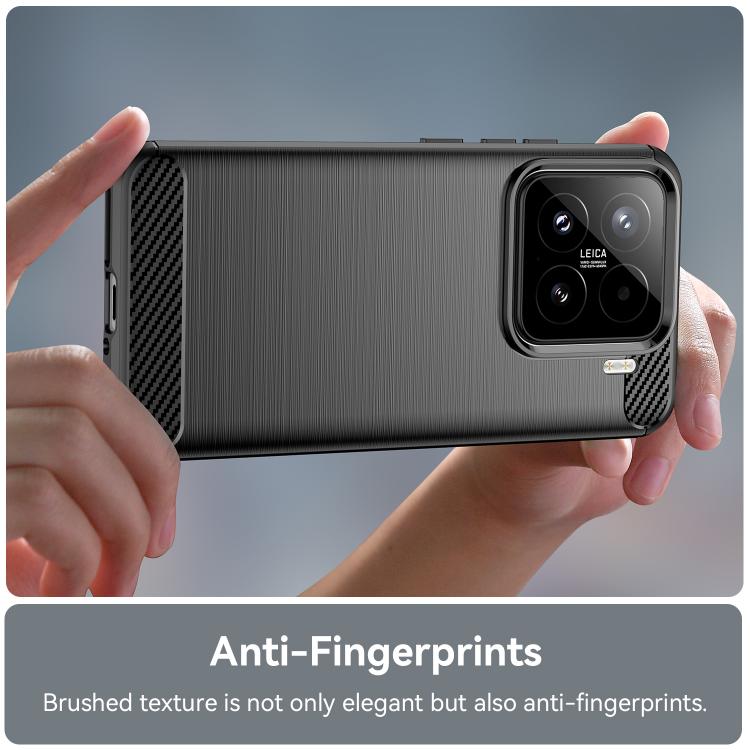 For Xiaomi 15 WANLONFENG Brushed Texture Shockproof TPU Phone Case with Screen Film
