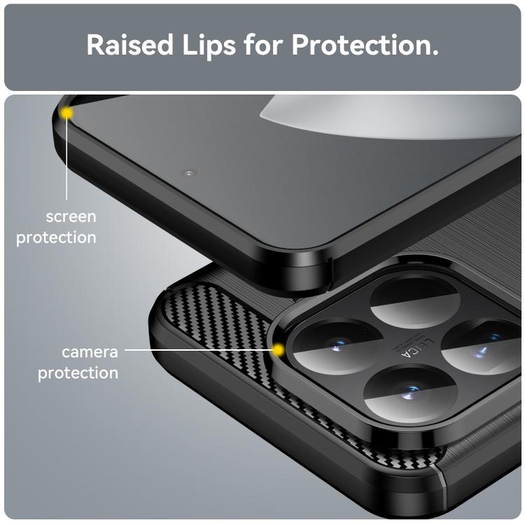 For Xiaomi 15T Pro 5G WANLONFENG Brushed Texture Shockproof TPU Phone Case with Screen Film