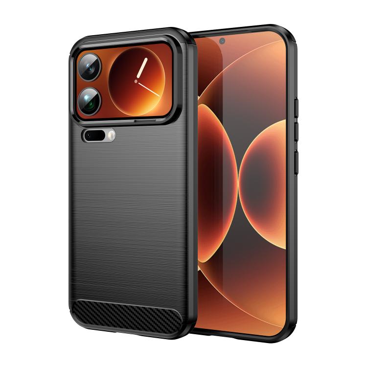 For Xiaomi 17 Pro Max WANLONFENG Brushed Texture Shockproof TPU Phone Case with Screen Film