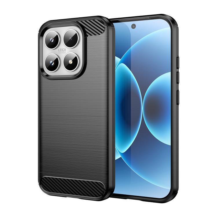 For Xiaomi 17 WANLONFENG Brushed Texture Shockproof TPU Phone Case with Screen Film
