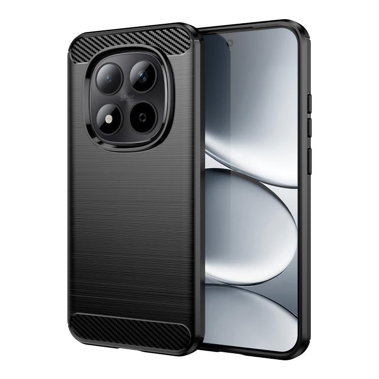 For Xiaomi Poco M8 Pro 5G WANLONFENG Brushed Texture Shockproof TPU Phone Case with Screen Film