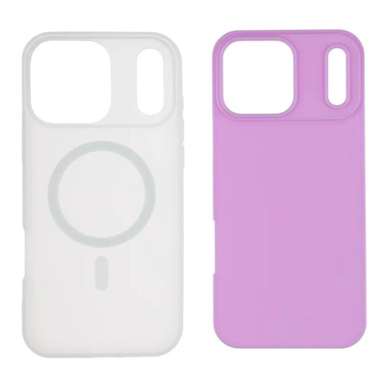 For iPhone 17 Pro Max WANLONFENG Macarons Matte Magnetic Phone Case with 2pcs Screen Films