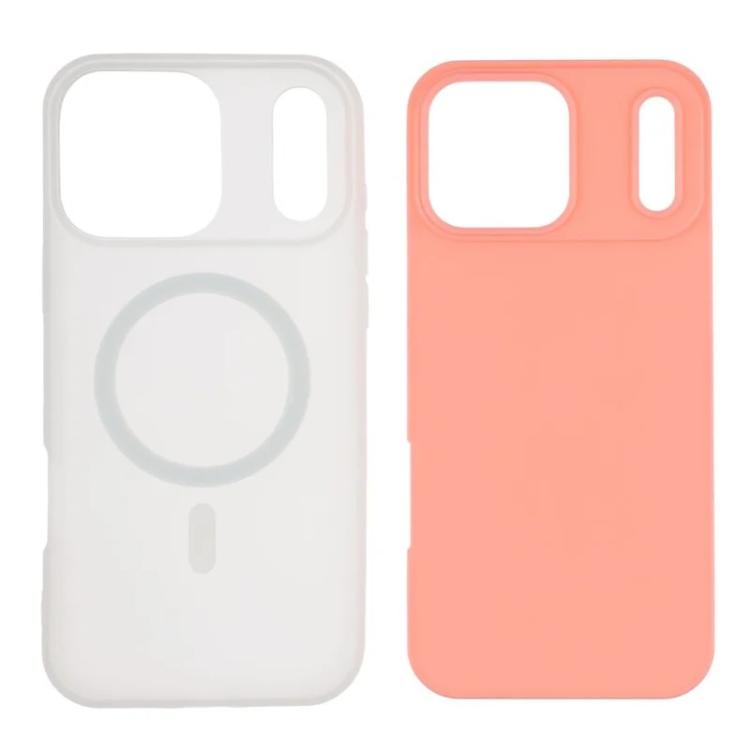 For iPhone 17 Pro WANLONFENG Macarons Matte Magnetic Phone Case with 2pcs Screen Films