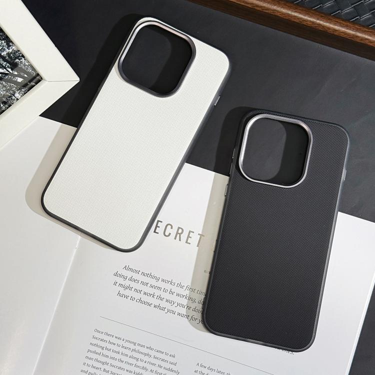 For OnePlus 15 Matte Grid Texture Vegan Leather Phone Case