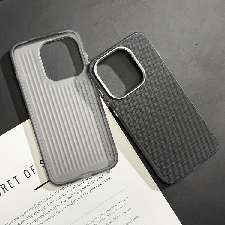 For OnePlus 15 Matte Grid Texture Vegan Leather Phone Case