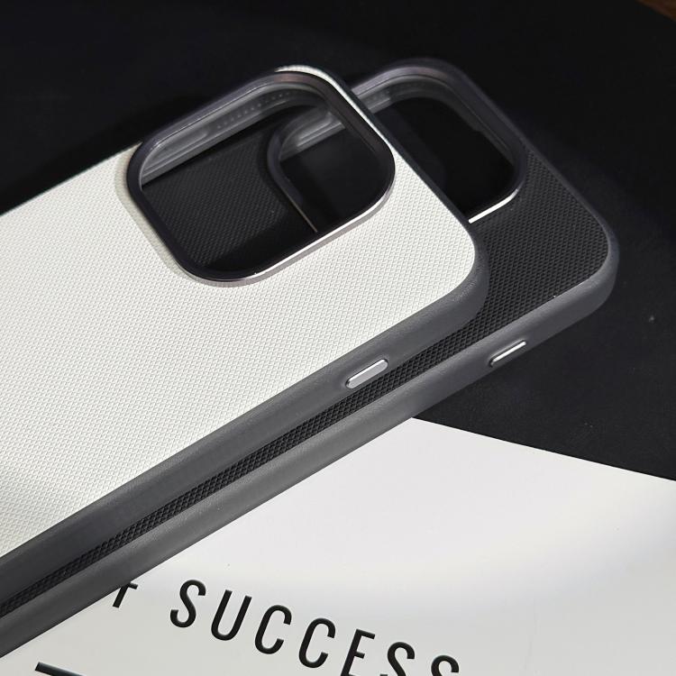 For OnePlus 15 Matte Grid Texture Vegan Leather Phone Case