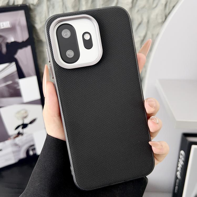 For OnePlus 15T Matte Grid Texture Vegan Leather Phone Case