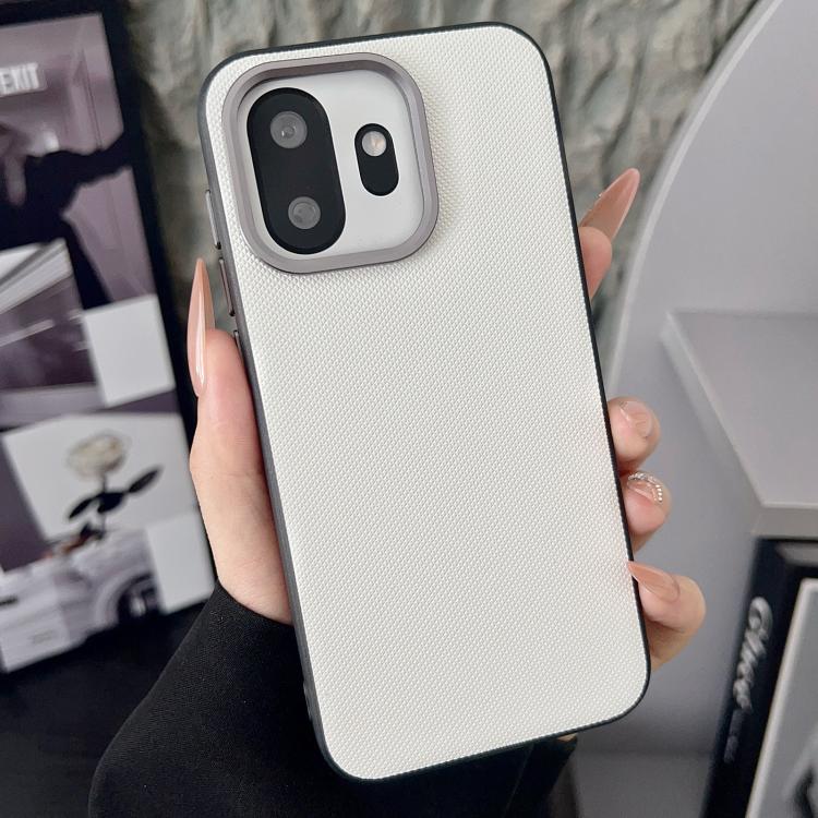 For OnePlus 15T Matte Grid Texture Vegan Leather Phone Case