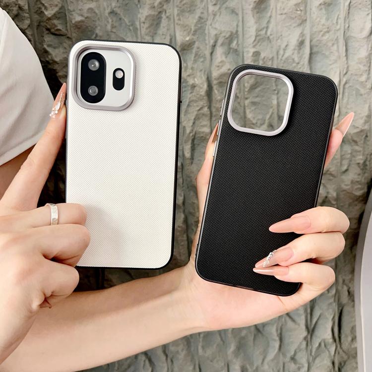 For OnePlus 15T Matte Grid Texture Vegan Leather Phone Case