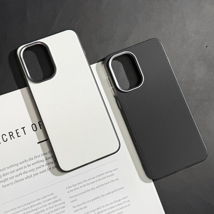 For OnePlus Ace 6 Matte Grid Texture Vegan Leather Phone Case