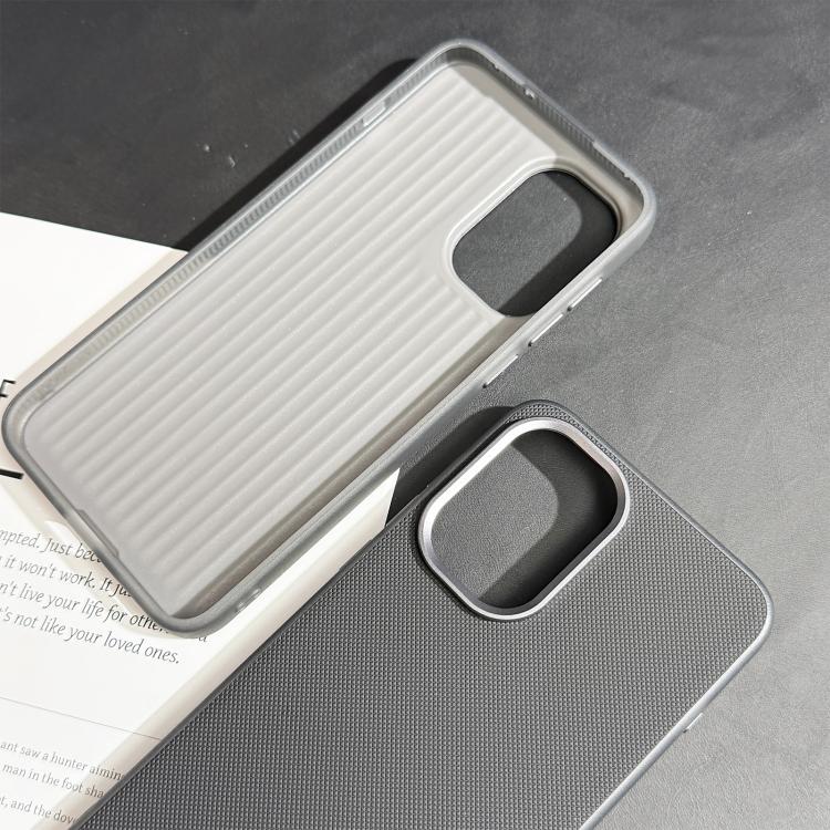 For OnePlus Ace 6 Matte Grid Texture Vegan Leather Phone Case