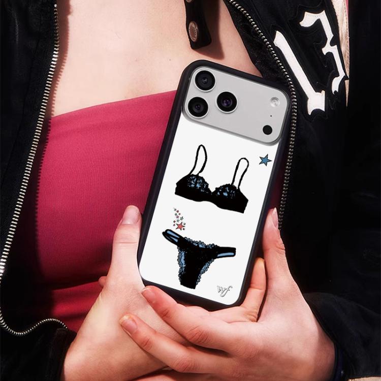For iPhone 16 Pro Max WildFlow Trendy Clothing Series Pattern Phone Case - Underwear