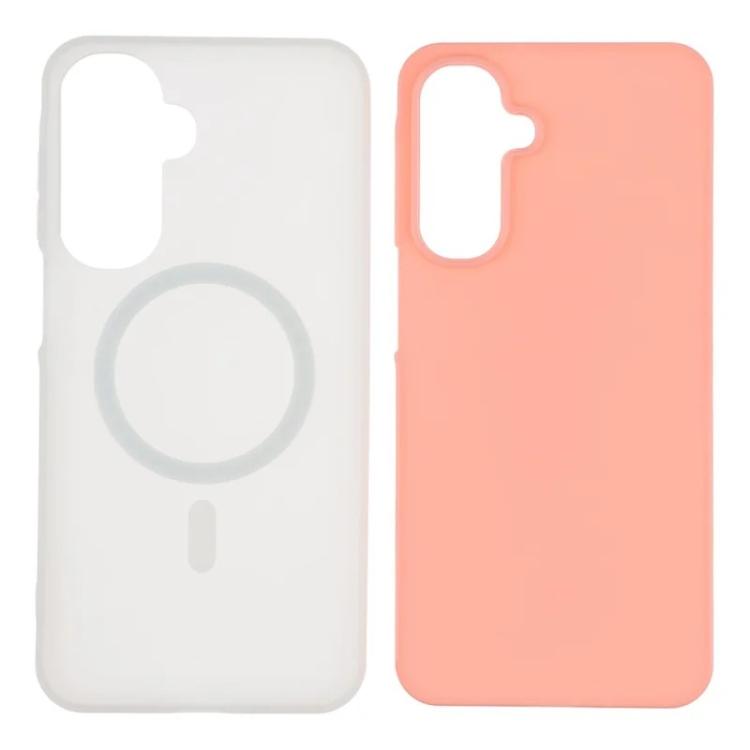 For Galaxy A17 5G / 4G WANLONFENG Macarons Matte Magnetic Phone Case with 2pcs Screen Films