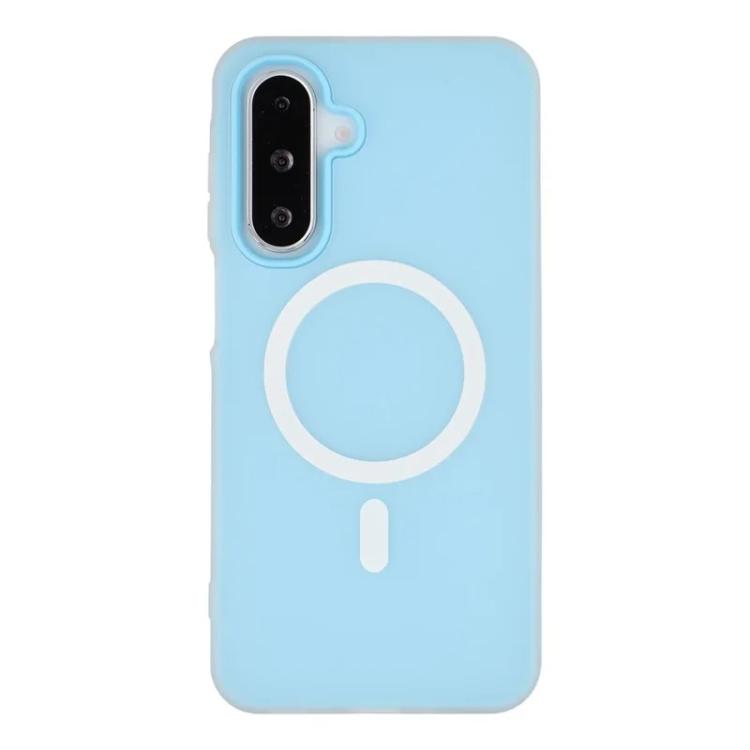For Galaxy A17 5G / 4G WANLONFENG Macarons Matte Magnetic Phone Case with 2pcs Screen Films