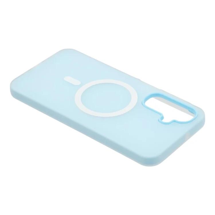 For Galaxy A17 5G / 4G WANLONFENG Macarons Matte Magnetic Phone Case with 2pcs Screen Films