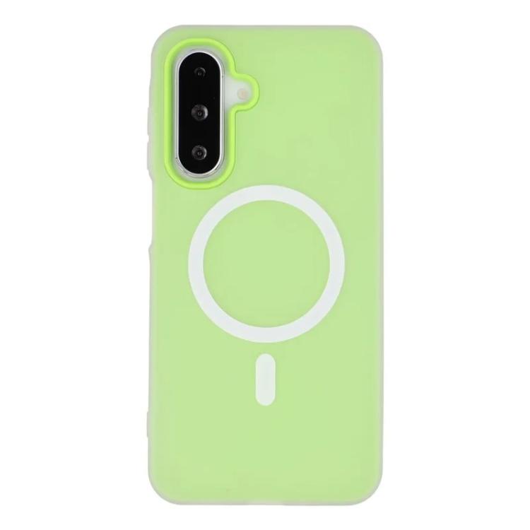 For Galaxy A17 5G / 4G WANLONFENG Macarons Matte Magnetic Phone Case with 2pcs Screen Films