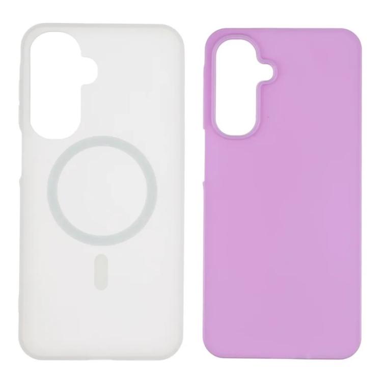 For Galaxy A26 5G WANLONFENG Macarons Matte Magnetic Phone Case with 2pcs Screen Films