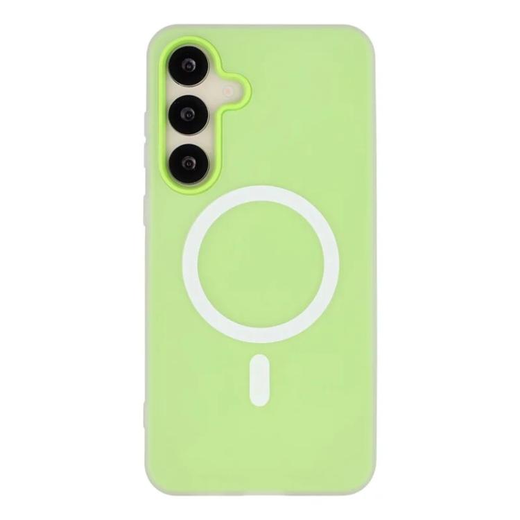 For Galaxy A35 5G WANLONFENG Macarons Matte Magnetic Phone Case with 2pcs Screen Films
