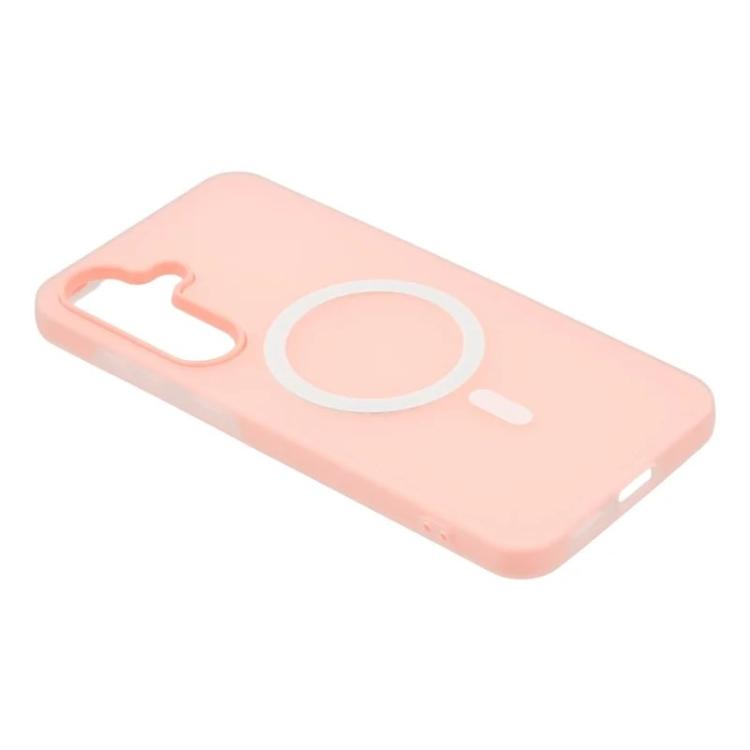 For Galaxy A55 5G WANLONFENG Macarons Matte Magnetic Phone Case with 2pcs Screen Films