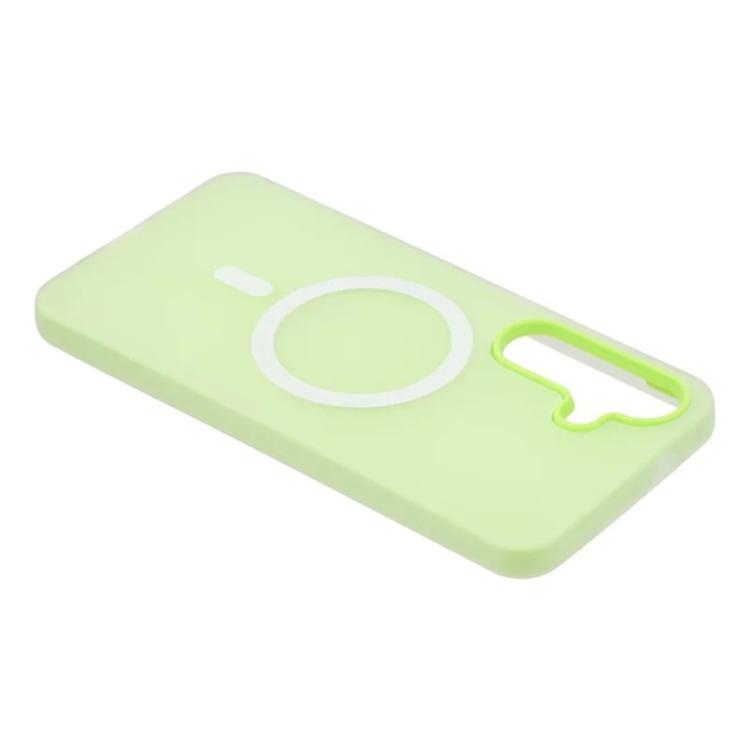 For Galaxy A55 5G WANLONFENG Macarons Matte Magnetic Phone Case with 2pcs Screen Films