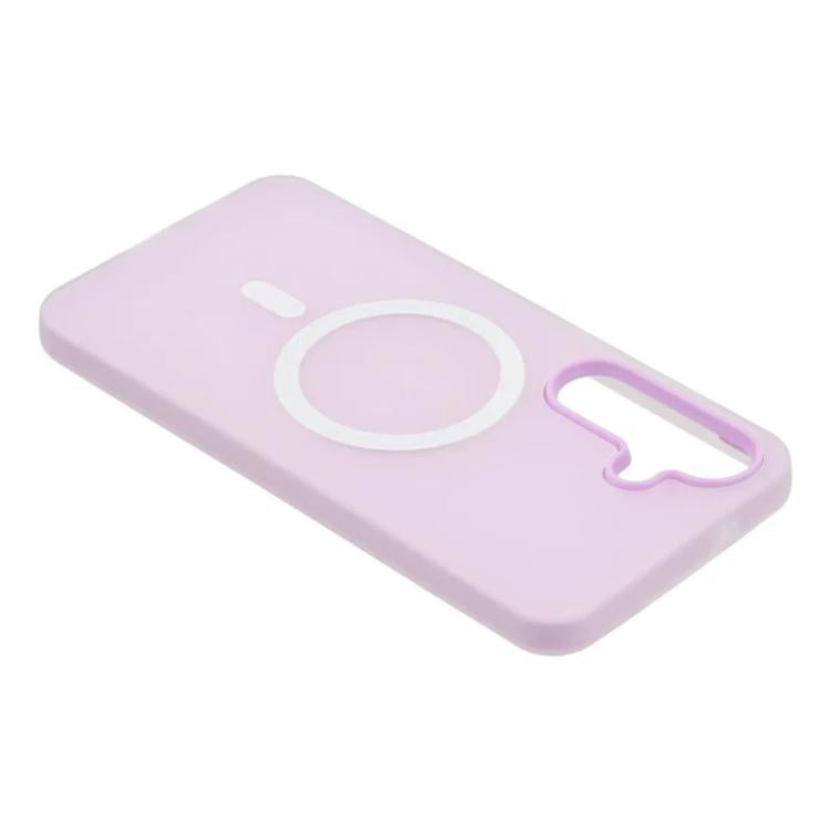 For Galaxy A55 5G WANLONFENG Macarons Matte Magnetic Phone Case with 2pcs Screen Films