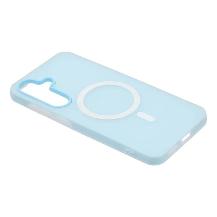 For Galaxy A56 5G WANLONFENG Macarons Matte Magnetic Phone Case with 2pcs Screen Films