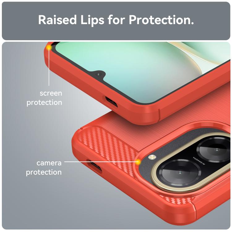 For Redmi A5 4G 171.7mm / Poco C71 WANLONFENG Brushed Texture Shockproof TPU Phone Case with Screen Film