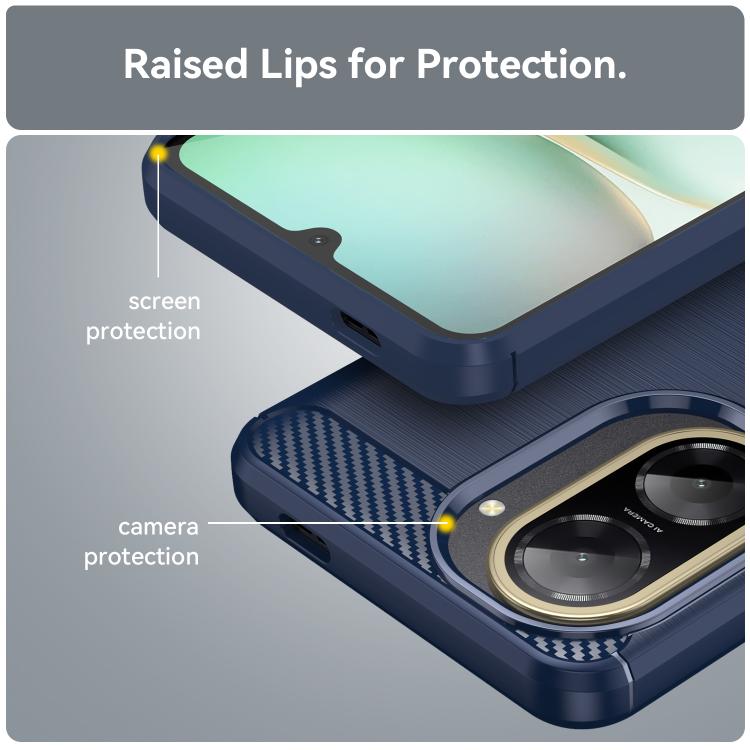 For Redmi A5 4G 171.7mm / Poco C71 WANLONFENG Brushed Texture Shockproof TPU Phone Case with Screen Film