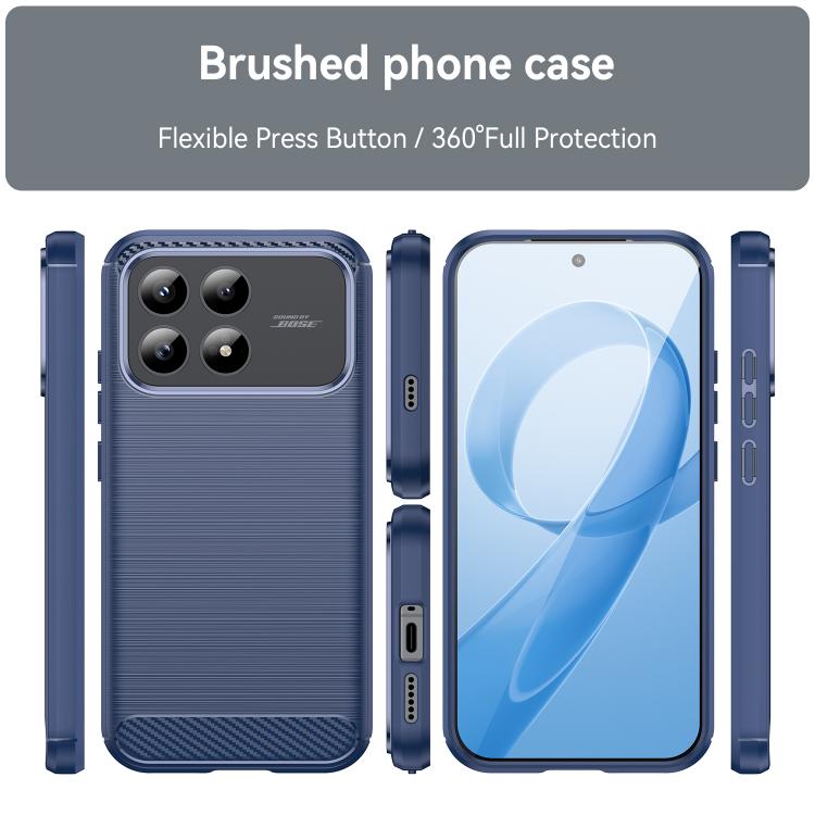 For Redmi K90 / Poco F8 Pro 5G WANLONFENG Brushed Texture Shockproof TPU Phone Case with Screen Film