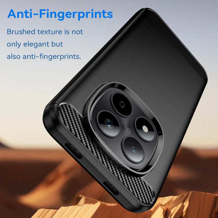 For Redmi Note 14 Pro 4G WANLONFENG Brushed Texture Shockproof TPU Phone Case with Screen Film
