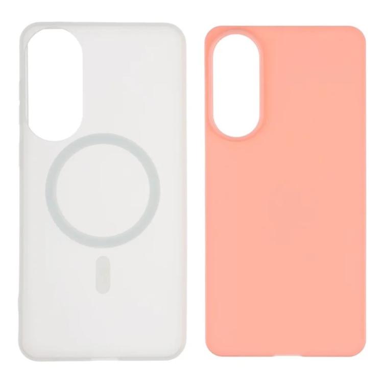 For Galaxy S25 Edge 5G WANLONFENG Macarons Matte Magnetic Phone Case with 2pcs Screen Films